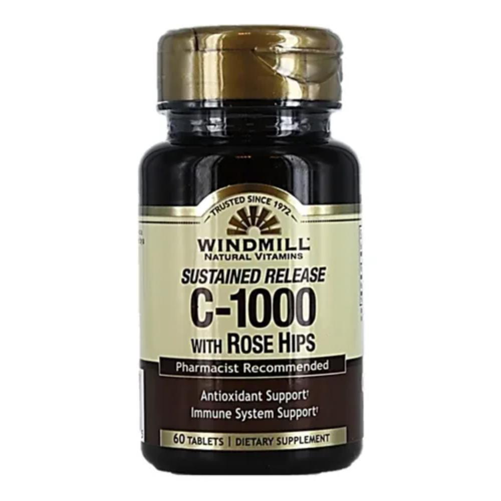 C-1000 MG WITH ROSE HIPS SUSTAINED RELEASE 60 CAPS